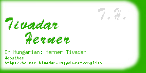 tivadar herner business card